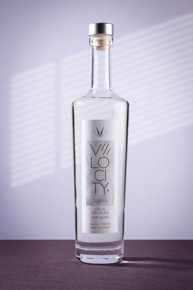 Velocity Añejo Cristalino bottle