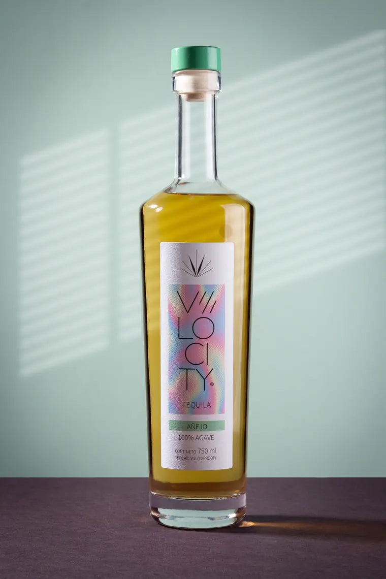 Velocity Añejo bottle
